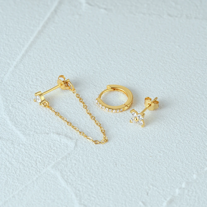 Dainty Earring Set | Hypoallergenic S925 Sterling Silver with 6 Versatile Styles 1