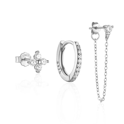 Dainty Earring Set | Hypoallergenic S925 Sterling Silver with 6 Versatile Styles 2