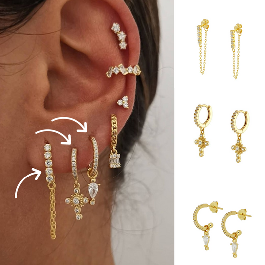 Dainty Earring Set | Hypoallergenic Surgical Stainless Steel for Everyday Wear 0