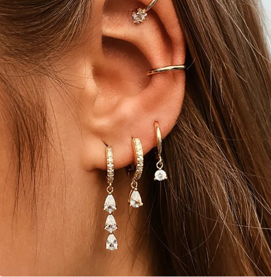 Dainty Earring Set | Hypoallergenic Surgical Stainless Steel for Sensitive Skin 1