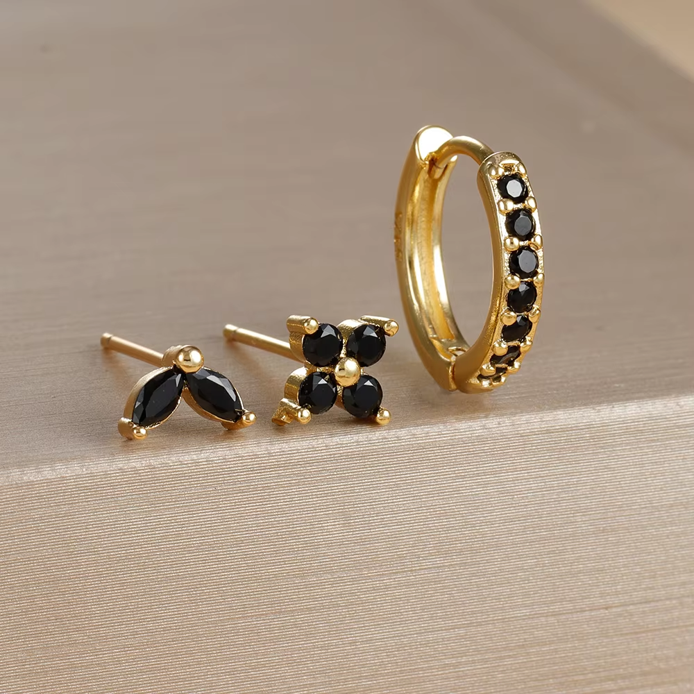 Dainty Earring Set | Versatile Stainless Steel Hoops and Studs 5