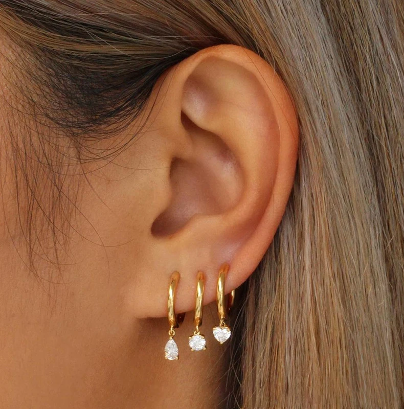 Dainty Earrings Set | Hypoallergenic Surgical Stainless Steel for Sensitive Ears 1