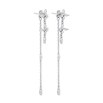 Dainty Flower Chain Earrings | Durable Stainless Steel Design 2