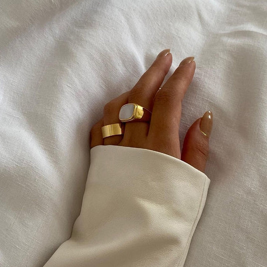 Dainty Opal Ring | Elegant 18K Stainless Steel, Hypoallergenic 0