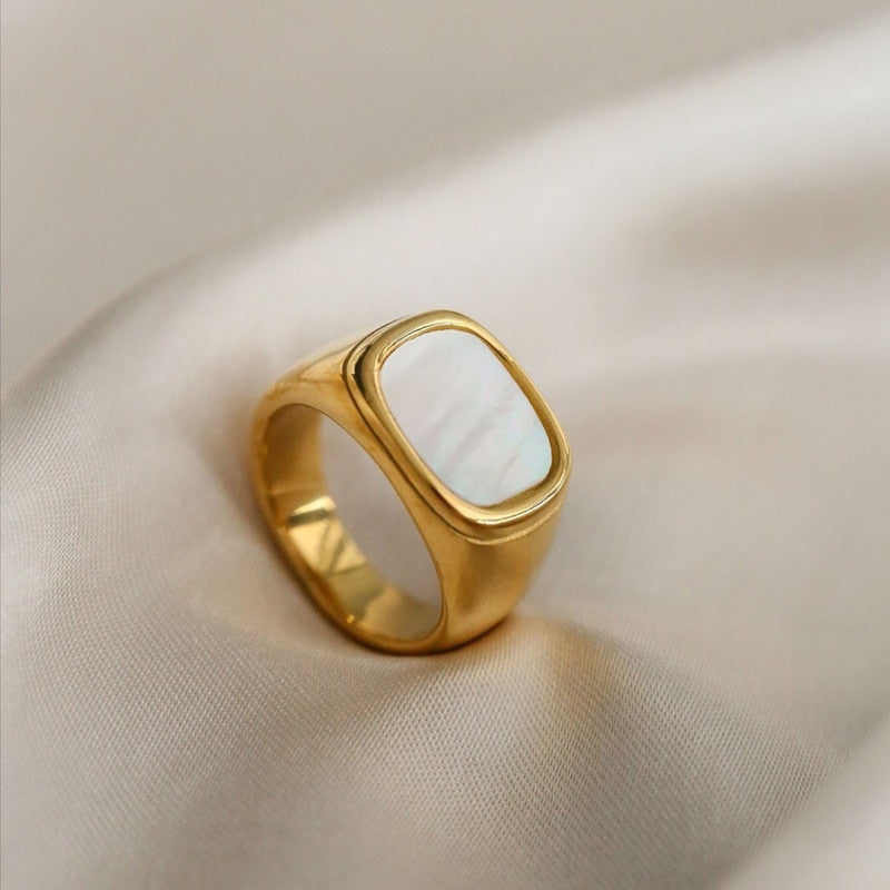 Dainty Opal Ring | Elegant 18K Stainless Steel, Hypoallergenic 1
