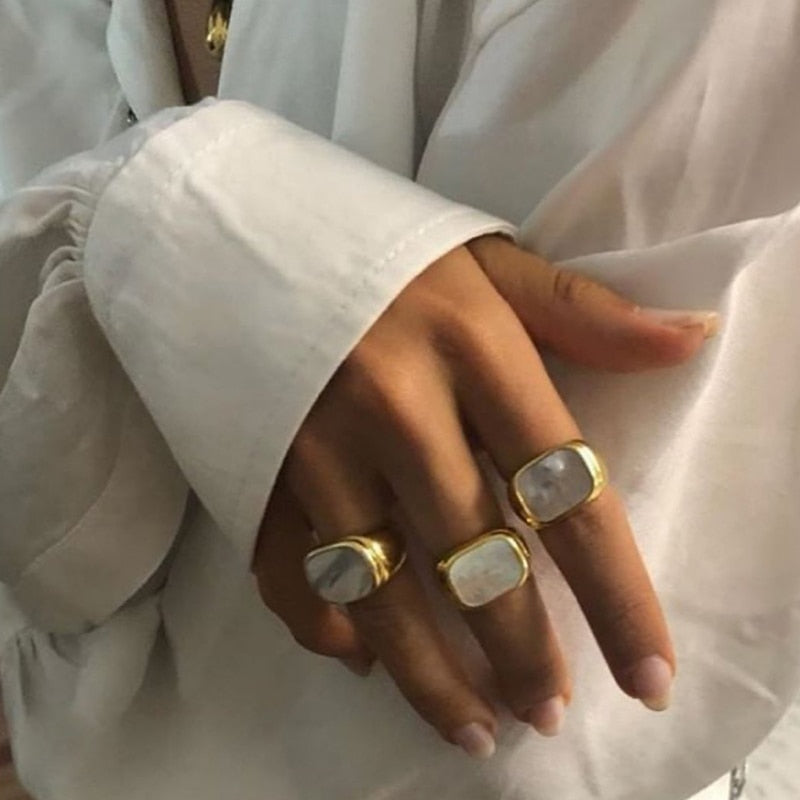 Dainty Opal Ring | Elegant 18K Stainless Steel, Hypoallergenic 3