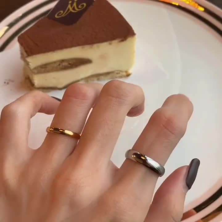 Dainty Stacking Ring | 18K Stainless Steel with Tarnish Resistance 4