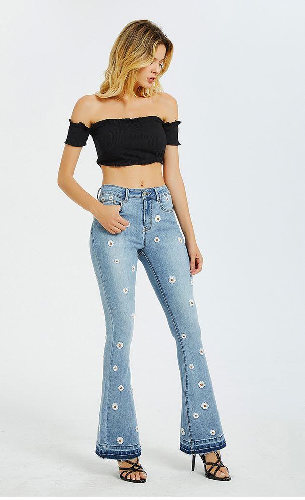Daisy Bloom Wide Leg Jeans