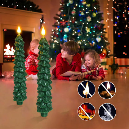 Decorative LED Christmas Tree Candles | Flameless with Timer Function 2