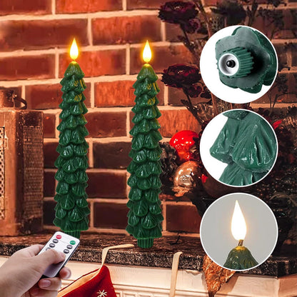 Decorative LED Christmas Tree Candles | Flameless with Timer Function 3