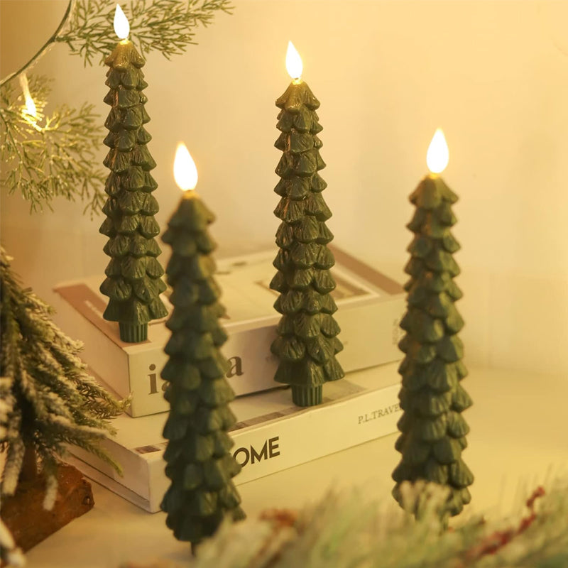 Decorative LED Christmas Tree Candles | Flameless with Timer Function 6