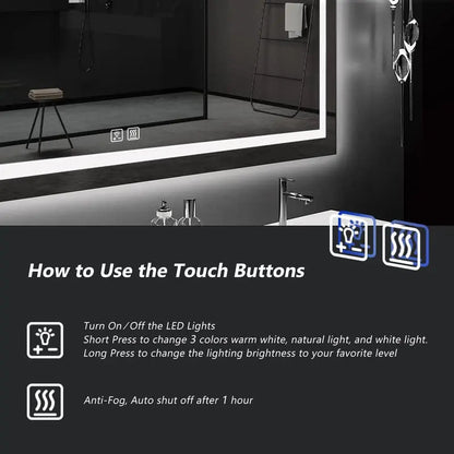 Deluxe Center Glow LED baderomsspeil