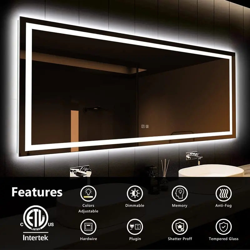 Deluxe Center Glow LED baderomsspeil