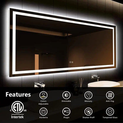 Deluxe Center Glow LED baderomsspeil