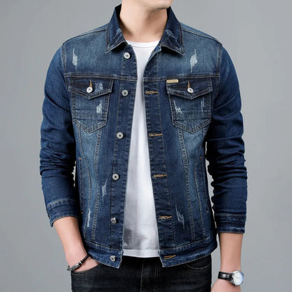 Denim Jacket | Classic Retro Style with Double Chest Pockets 6
