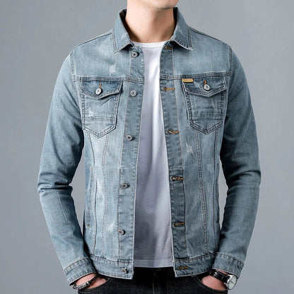 Denim Jacket | Classic Retro Style with Double Chest Pockets 7