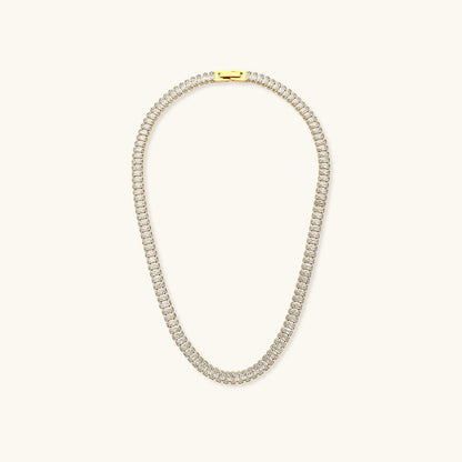 Diamond Simulant Necklace | 18K Gold Plated, Hypoallergenic & Durable 0