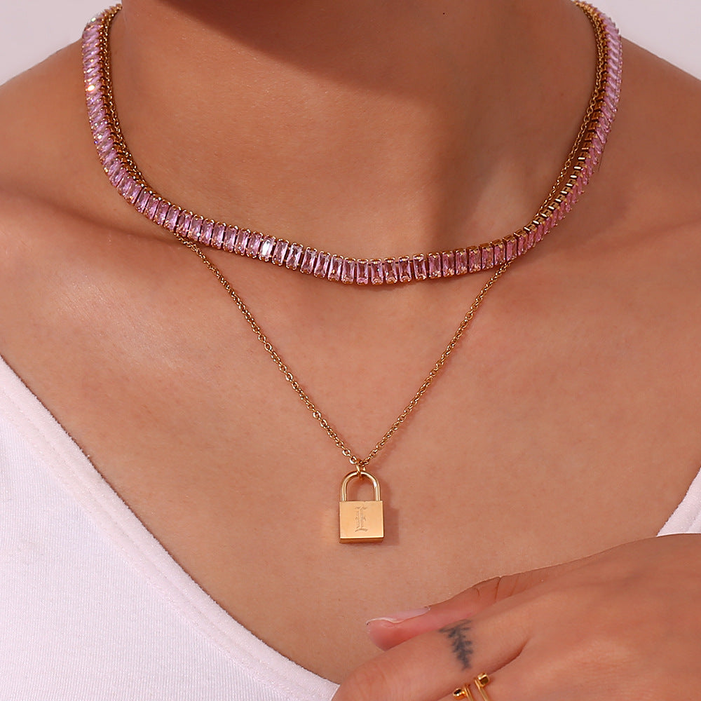 Diamond Simulant Necklace | 18K Gold Plated, Hypoallergenic & Durable 2