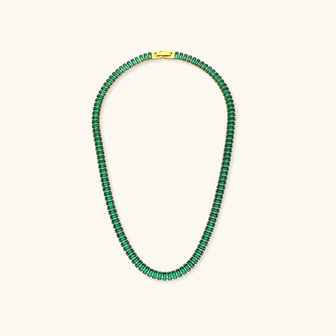 Diamond Simulant Necklace | 18K Gold Plated, Hypoallergenic & Durable 4