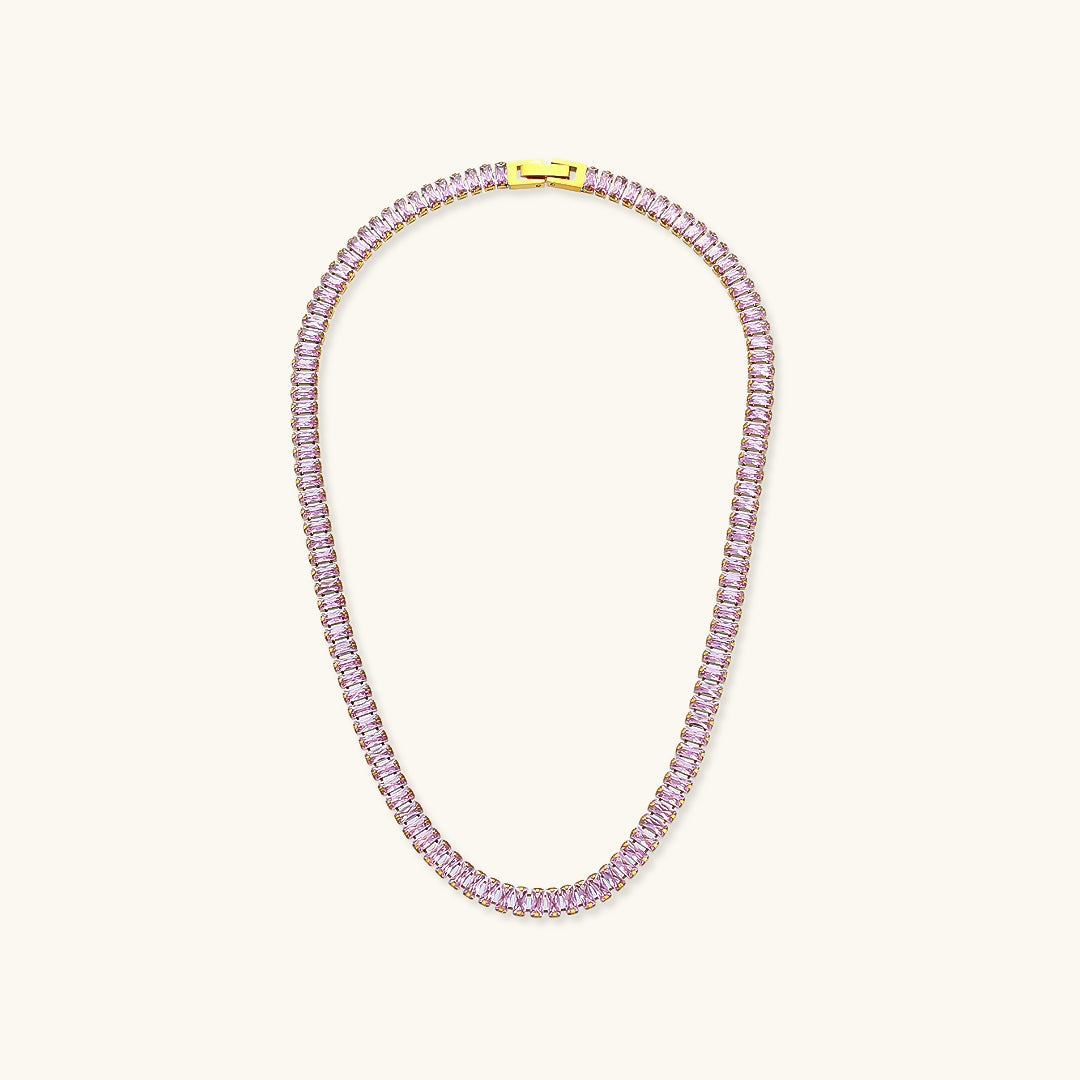Diamond Simulant Necklace | 18K Gold Plated, Hypoallergenic & Durable 5