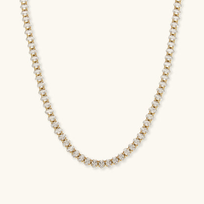 Diamond Tennis Necklace | 18K Gold Plated with Hypoallergenic Design 0