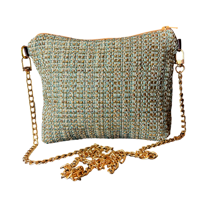 Garden Trellis Vintage Silk Scarf Crossbody Bag