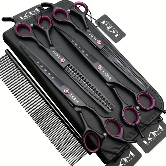 Dog Grooming Scissors Set | Professional Shears with Thinning Scissors for Easy Coat Care 0