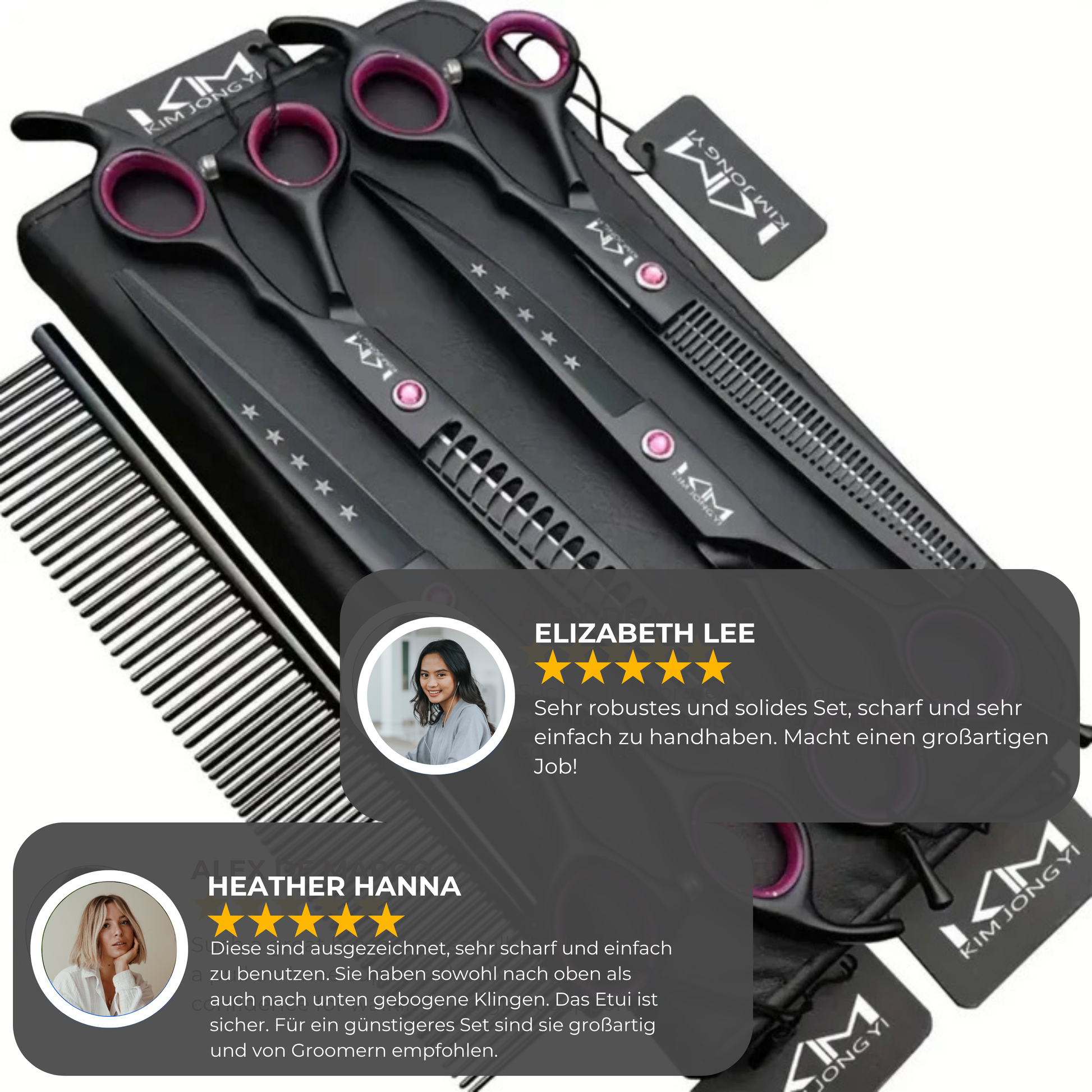 Dog Grooming Scissors Set | Professional Shears with Thinning Scissors for Easy Coat Care 3