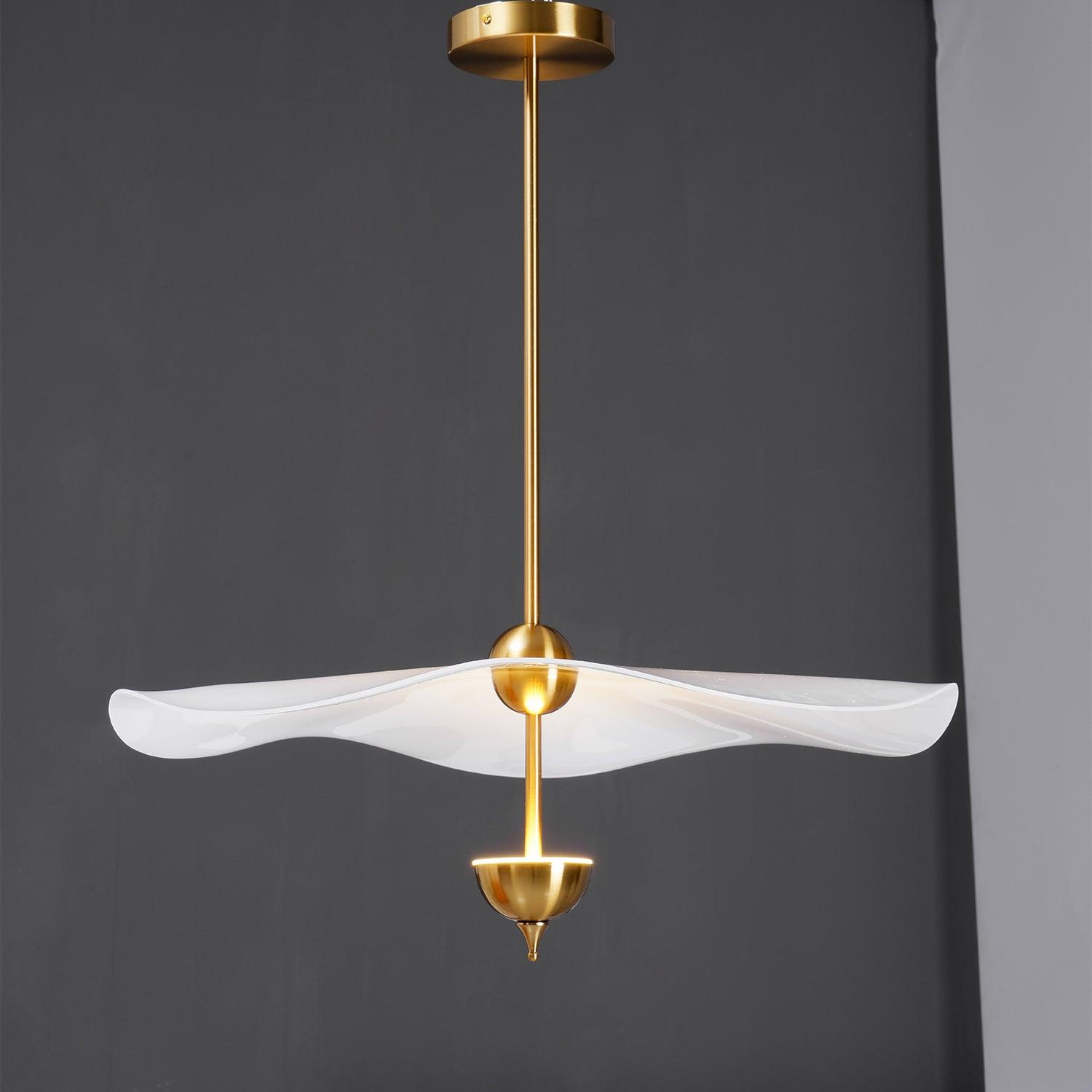 Double Biscuit Pendant Light | Elegant Metal and Acrylic Design with Integrated LED 0