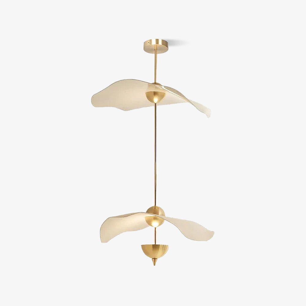 Double Biscuit Pendant Light | Elegant Metal and Acrylic Design with Integrated LED 1