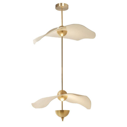 Double Biscuit Pendant Light | Elegant Metal and Acrylic Design with Integrated LED 10