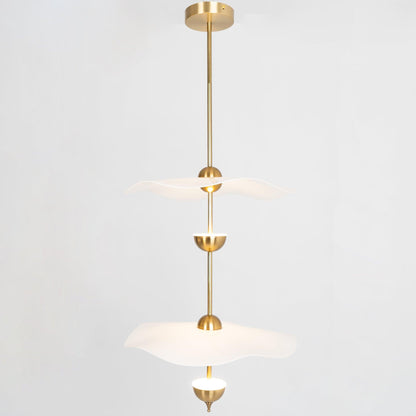 Double Biscuit Pendant Light | Elegant Metal and Acrylic Design with Integrated LED 11