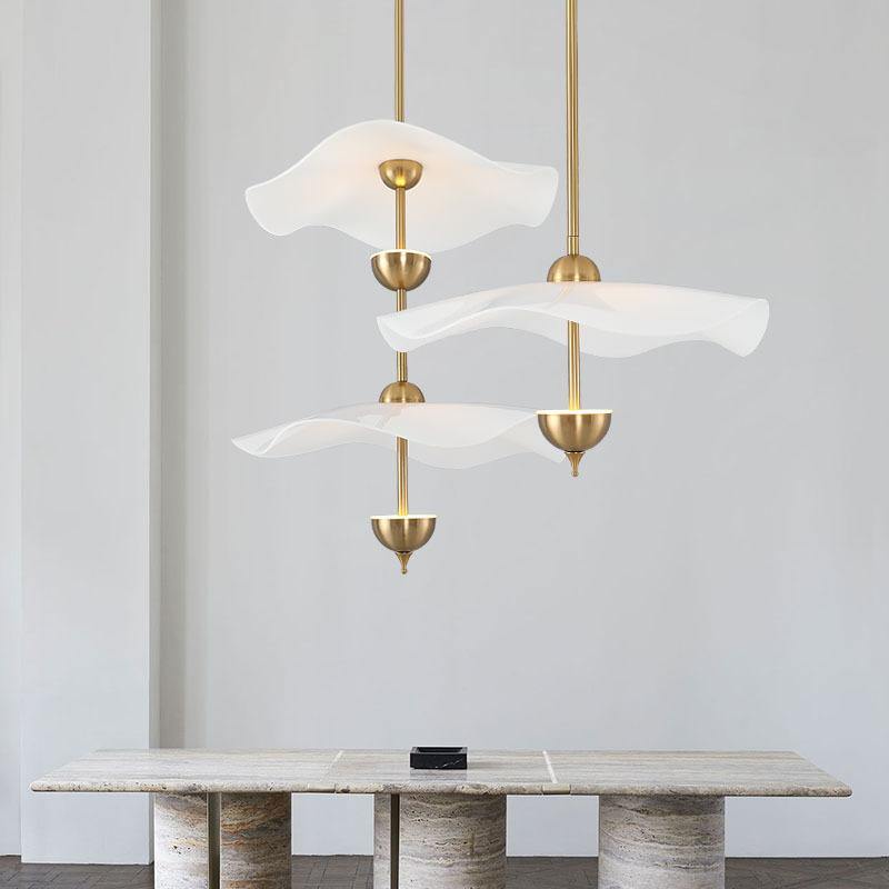 Double Biscuit Pendant Light | Elegant Metal and Acrylic Design with Integrated LED 3