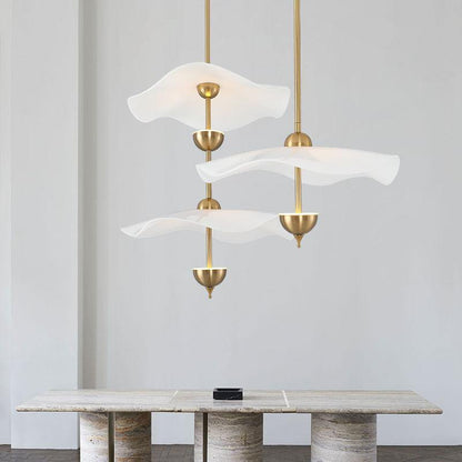 Double Biscuit Pendant Light | Elegant Metal and Acrylic Design with Integrated LED 3