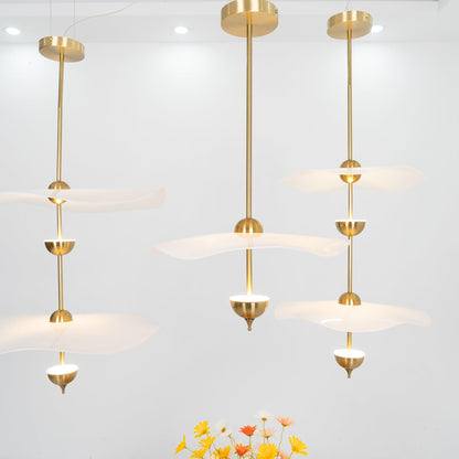 Double Biscuit Pendant Light | Elegant Metal and Acrylic Design with Integrated LED 4