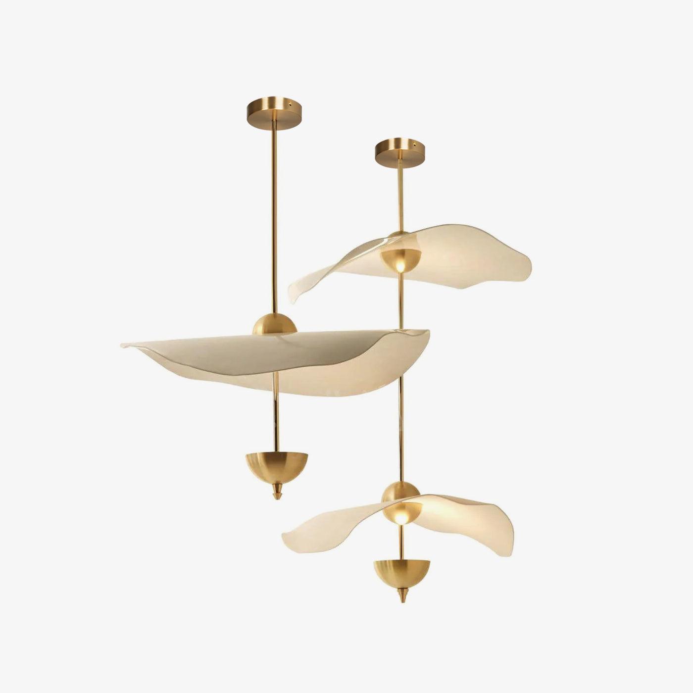 Double Biscuit Pendant Light | Elegant Metal and Acrylic Design with Integrated LED 5
