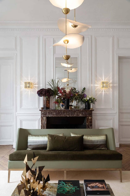 Double Biscuit Pendant Light | Elegant Metal and Acrylic Design with Integrated LED 6