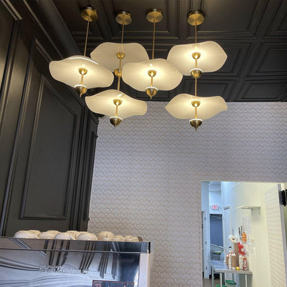 Double Biscuit Pendant Light | Elegant Metal and Acrylic Design with Integrated LED 7