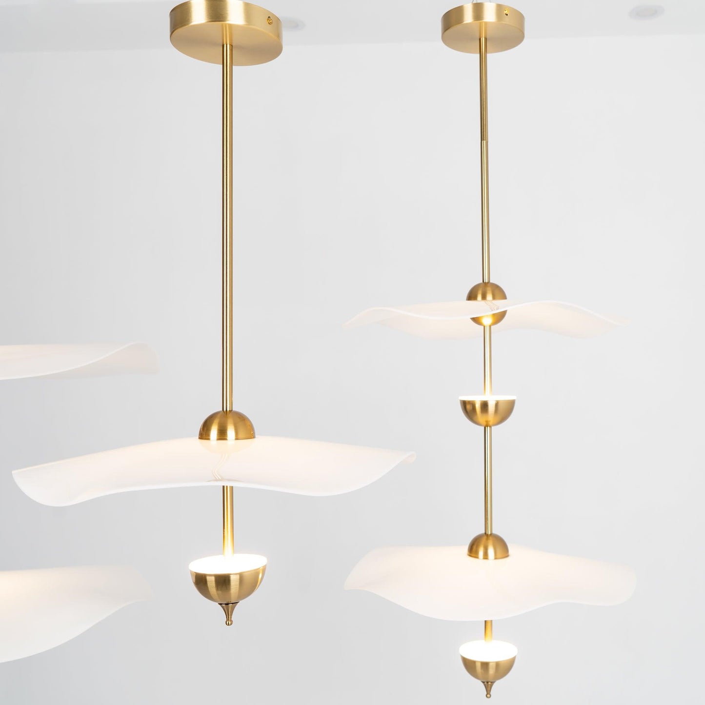 Double Biscuit Pendant Light | Elegant Metal and Acrylic Design with Integrated LED 8