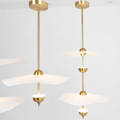 Double Biscuit Pendant Light | Elegant Metal and Acrylic Design with Integrated LED 8