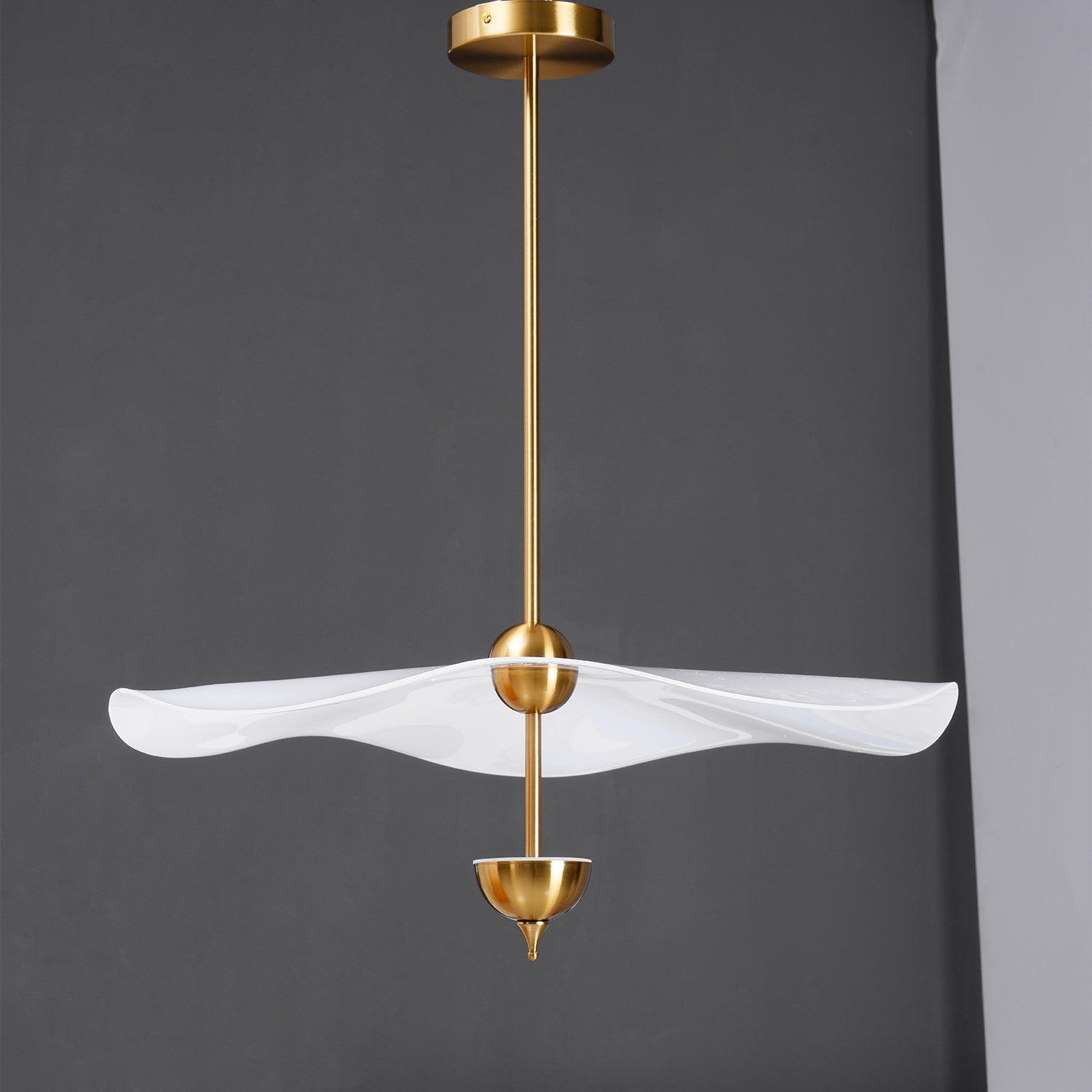 Double Biscuit Pendant Light | Elegant Metal and Acrylic Design with Integrated LED 9