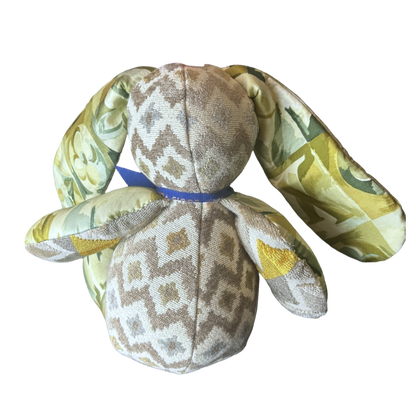 LV Au Fils du Temps Vintage Silk Scarf Patchwork Bunny