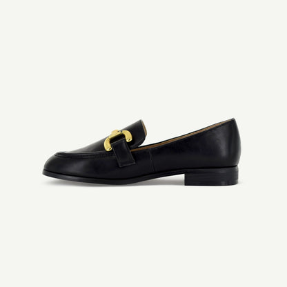 GEORGINA: Klassischer Slipper - Schwarz