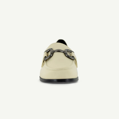 GEORGINA: KLASSISK LOAFER - ECRU