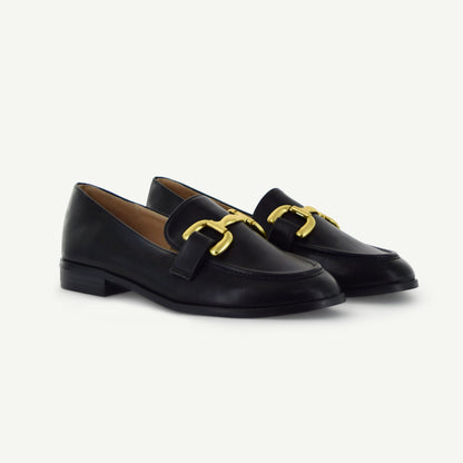 GEORGINA: Klassischer Slipper - Schwarz
