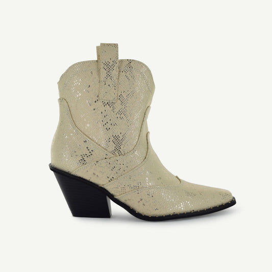 ISABEL: VÄSTERN BOOTIE - OFF-WHITE ORM