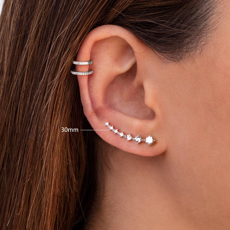 Ear Climber Earrings | Hypoallergenic S925 Sterling Silver with Elegant Design 1