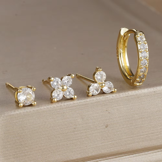 Earring Set | 4-Pair Dainty Collection for Everyday Glam 0