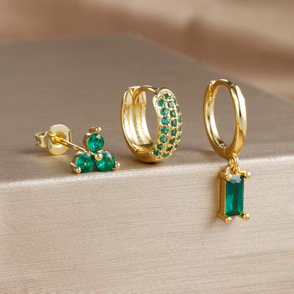 Earring Set | Dainty 18K Gold Brass Vermeil for Everyday Wear 2