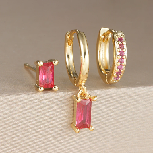 Earring Set | Hypoallergenic Stainless Steel with 3 Stylish Designs 0